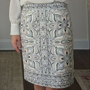 White House Black Market Black and White Pencil Skirt